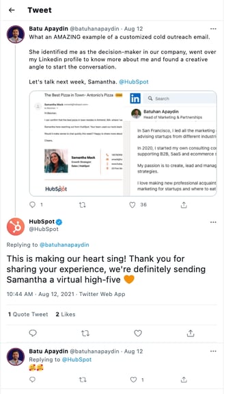 HubSpot using organic social media to drive traffic to their website
