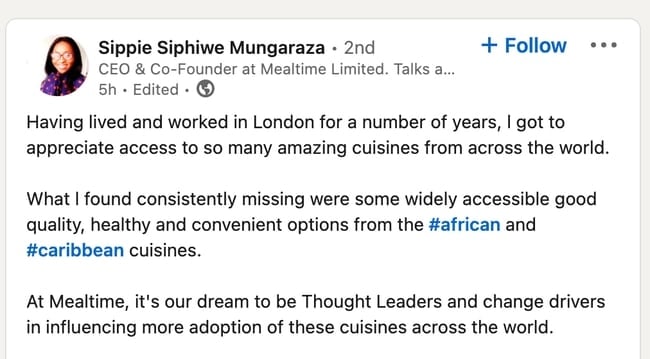 Thought leadership content to drive traffic featuring Sippie Siphiwe Mungaraza