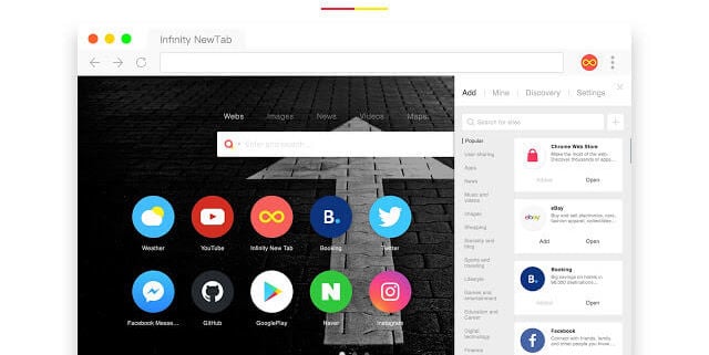 Infinity New Tab Chrome extension