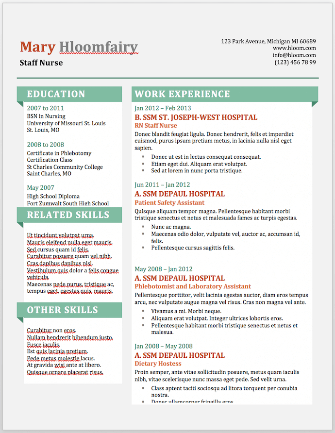 Microsfot Word Resume Template from blog.hubspot.com