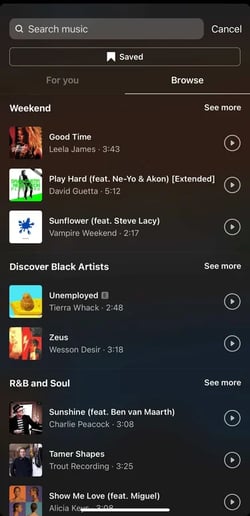 add music from artists
