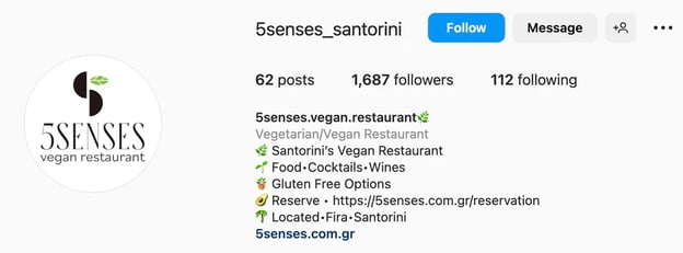 Instagram bio ideas for restaurants and coffee shops