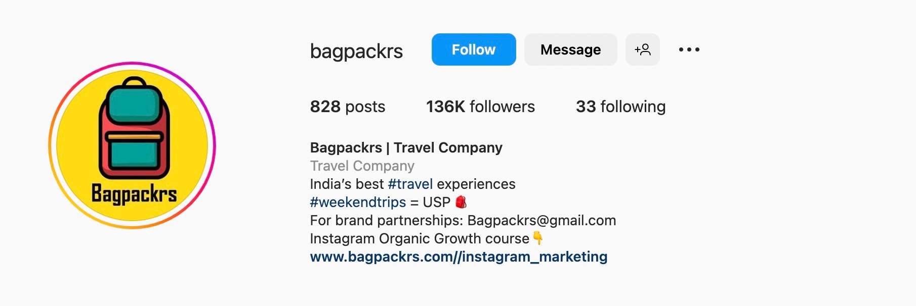 Good Instagram bio ideas for travel, bagpackrs