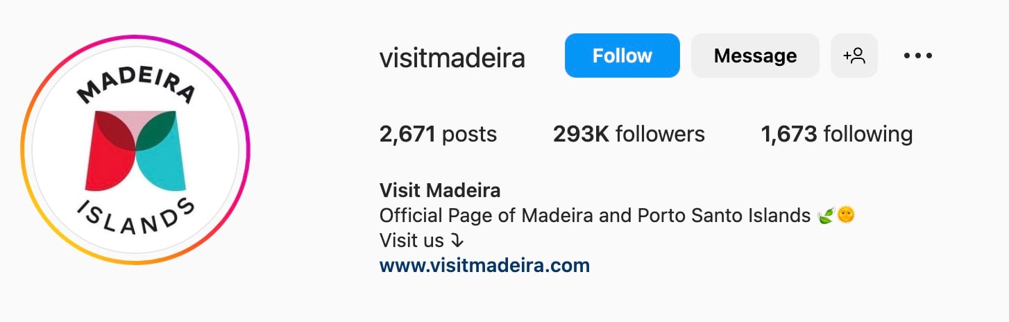 Good Instagram bio ideas for travel, madeira