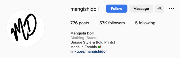 Simple Instagram bio ideas, mangishi doll