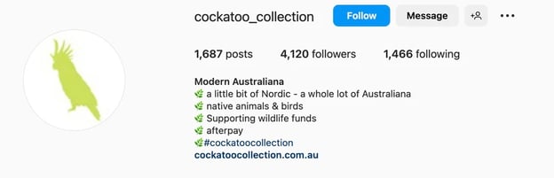 Creative Instagram bio ideas, australiana