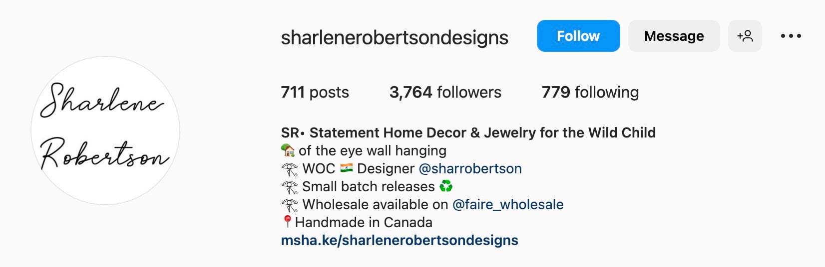 Creative Instagram bio ideas, sharlene robertson