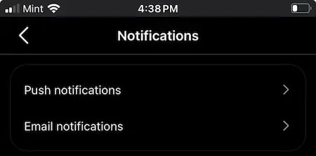 instagram push notifications