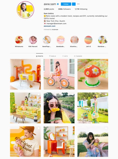 Bright Colors Instagram Theme Example