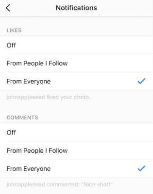 How to adjust your Instagram notification settings