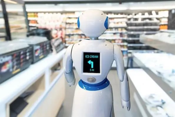 robot in supermarket: IoT changing retail