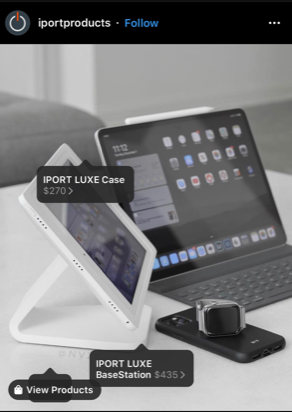 iport products shoppable post