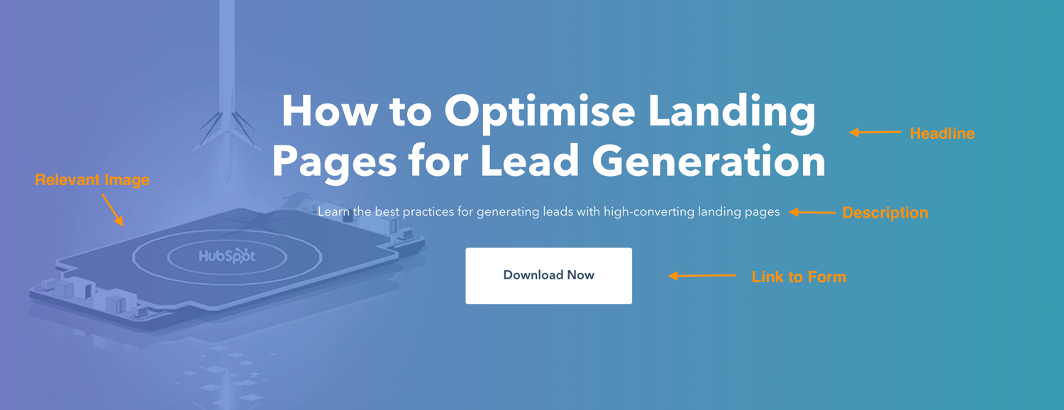 landing page hero section