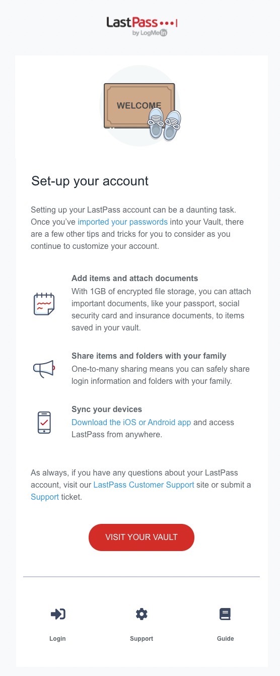 LastPass automated email