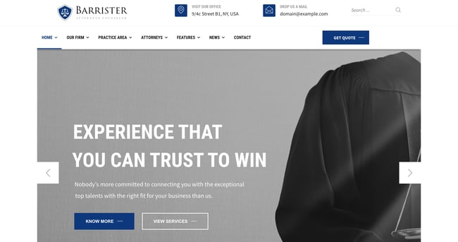 wordpress law firm themes: barrister