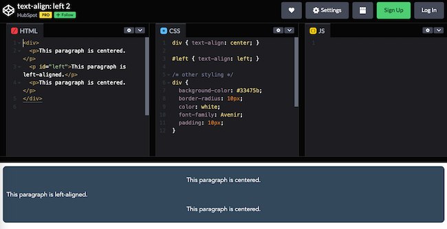 CSS Block - Align (Left, Center, Right)