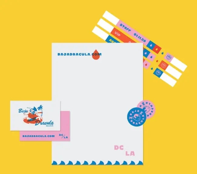 letterhead examples with logos: bright colors example