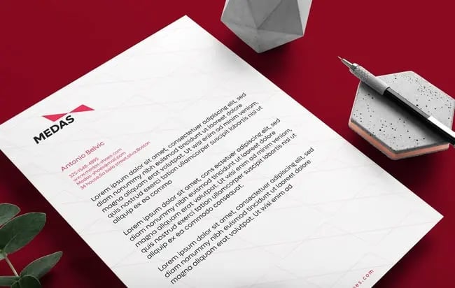 letterhead examples with logos: repeating logo example