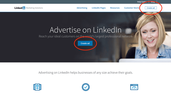Create your LinkedIn ad campaign and create a linkedin campaign manager account