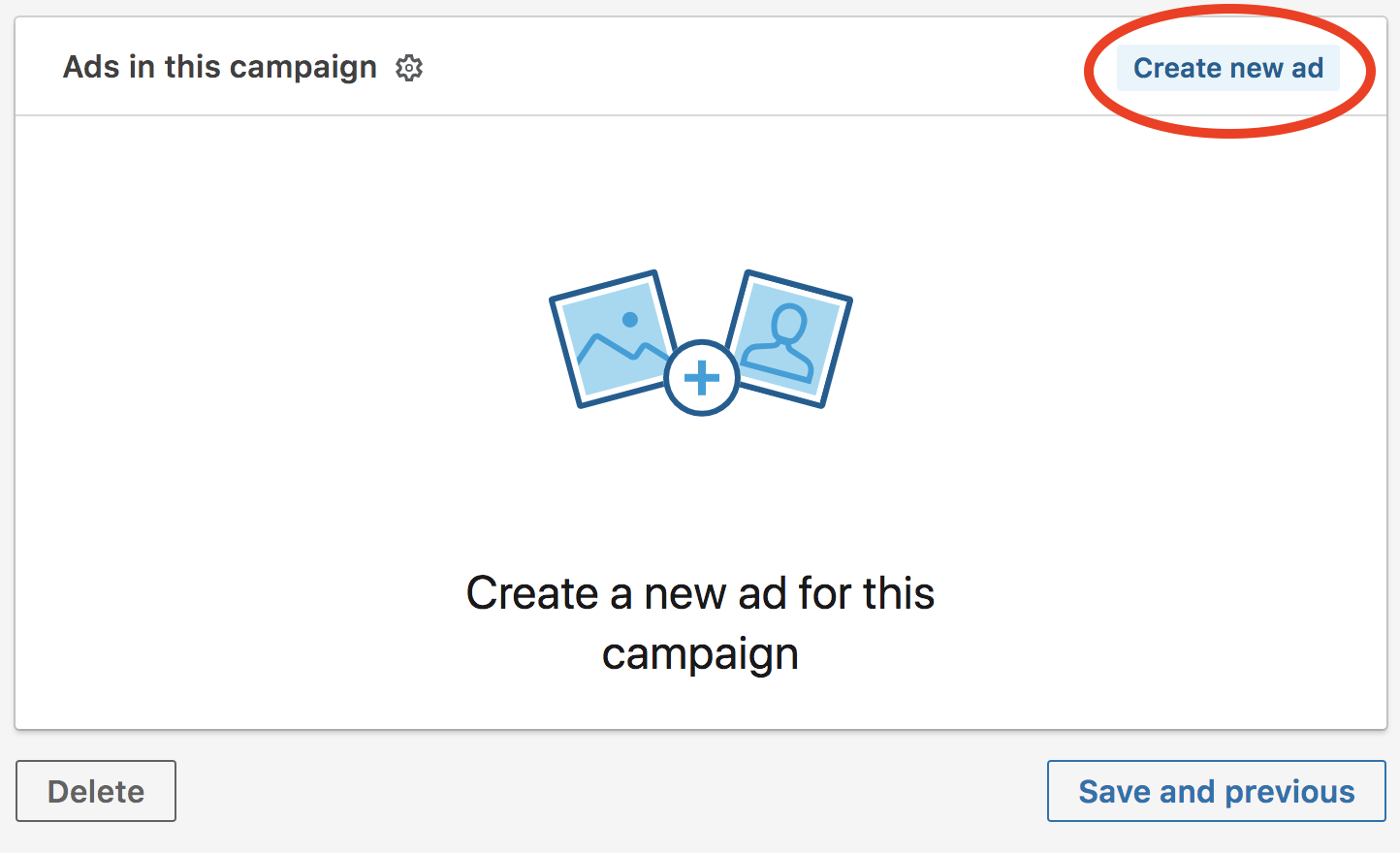 linkedin advertising create new ad