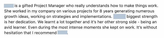 How to write a LinkedIn recommendation example: Coworker