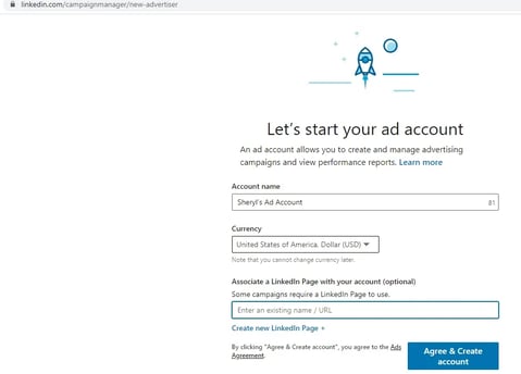 How to create a LinkedIn ad account for retargeting