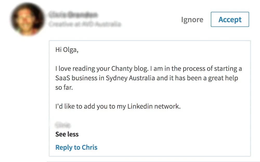 LinkedIn request