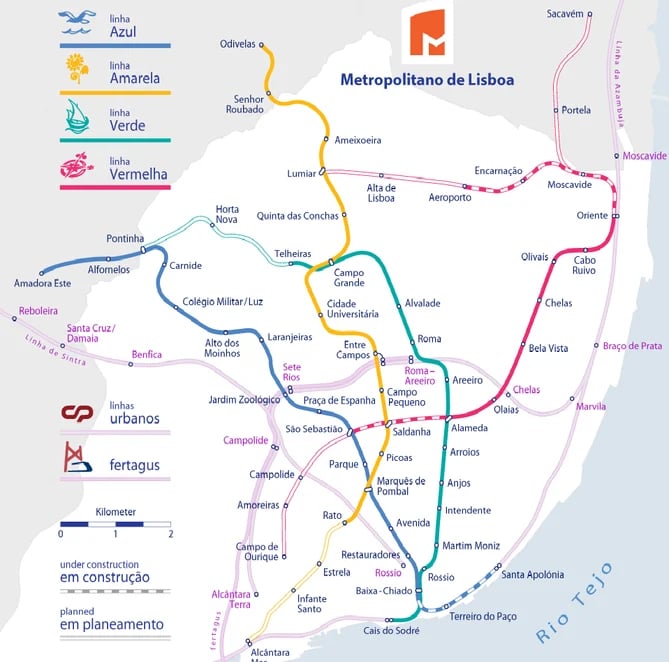 lisbon subway map