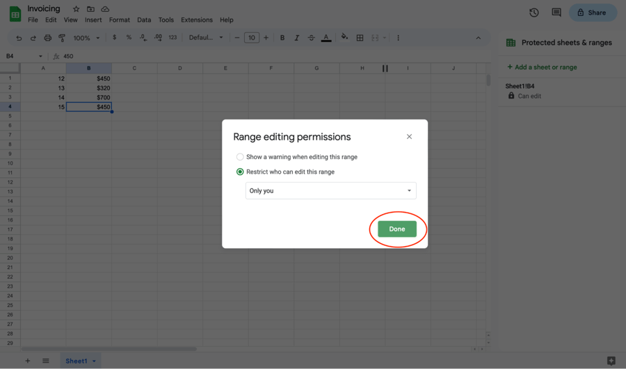How to Lock Cells in Google Sheets
