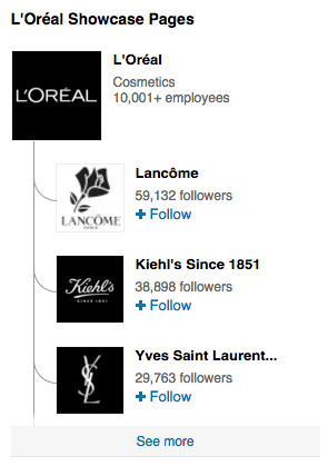 loreal showcase pages.