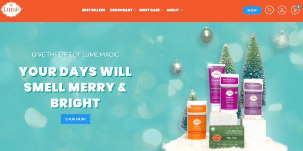 lume holiday homepage