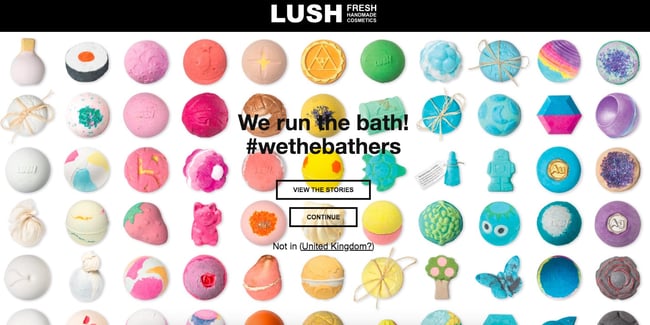 product differentiation example: Lush 