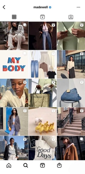 best instagram clothing brands: madewell