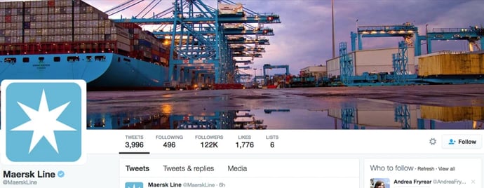 maersk line twitter page.