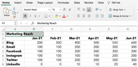 where is merge and center in excel online