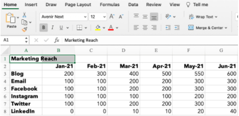 merge two cells in Excel