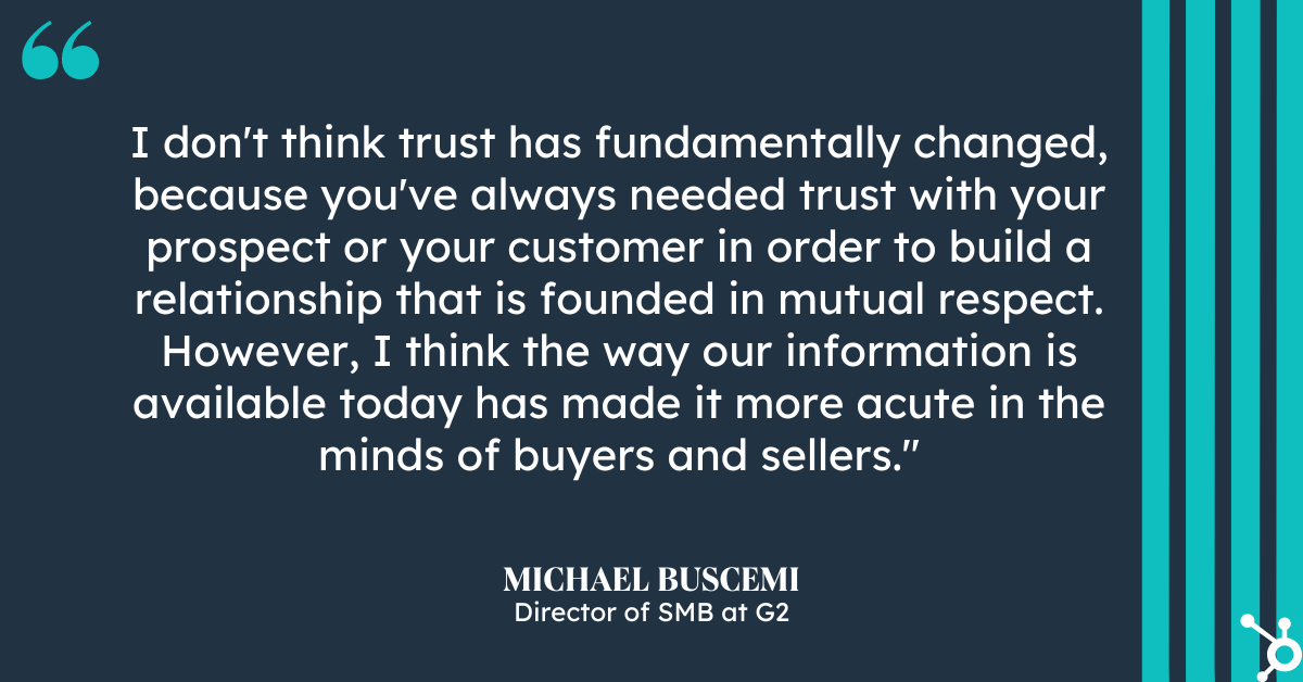 michael buscemi on buyers trust in the sales process