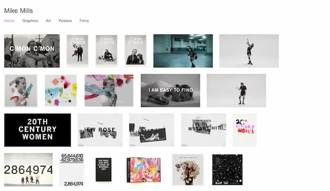 Graphic designer portfolio, Mike Mills