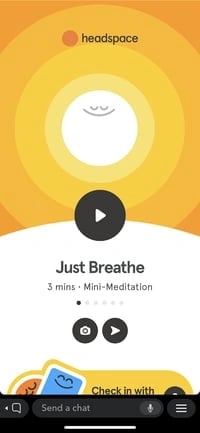 Headspace mini experience within Snapchat