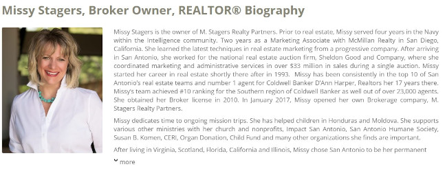 14 Ejemplos Impresionantes De Biograf As De Agentes Inmobiliarios Que   Missy Stagers Realtor Bio 