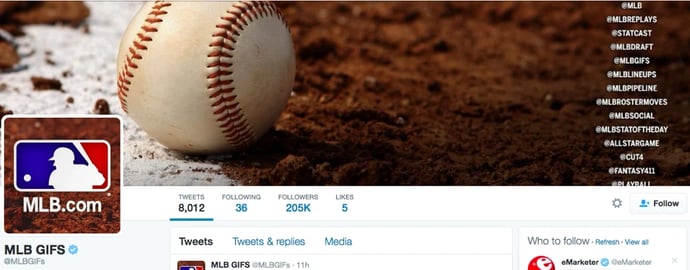 mlb gifs twitter page.