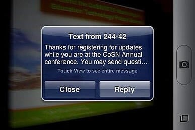 Opt in mobile marketing via an SMS text message
