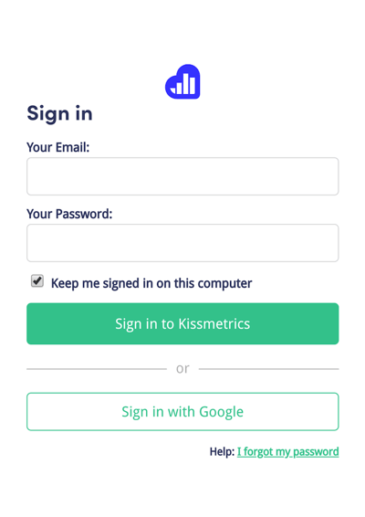 mobile website design: kissmetrics contact form