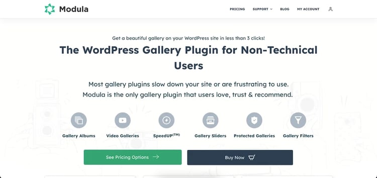 Modula wordpress plugin homepage