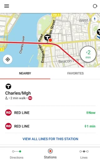 moovit transportation app stations