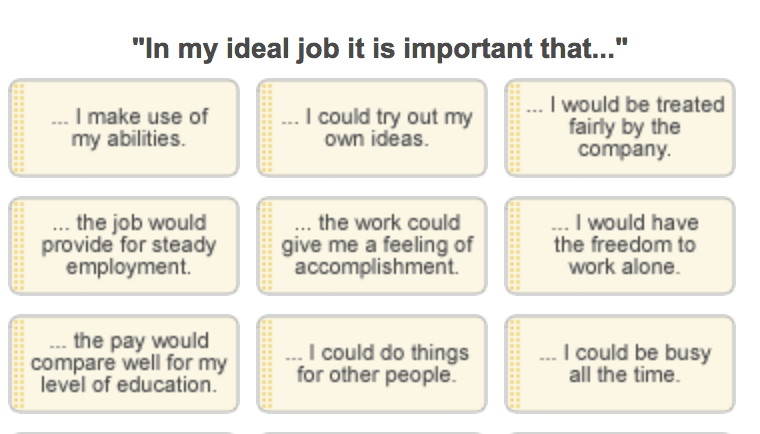 Survey what job is best for me