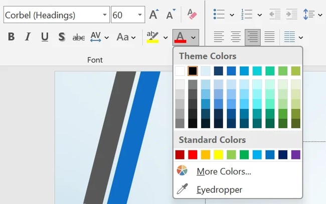 PowerPoint theme colors