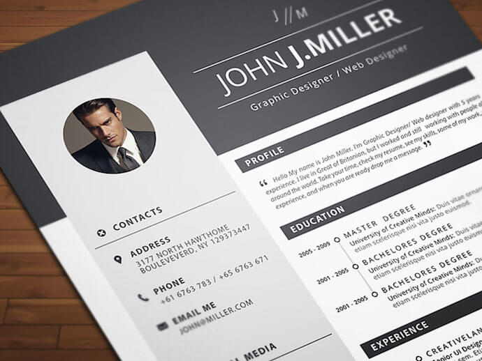 resume templates for word: Neat and Confident resume template
