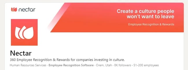 Nectar LinkedIn banner, create a culture people won’t want to leave.