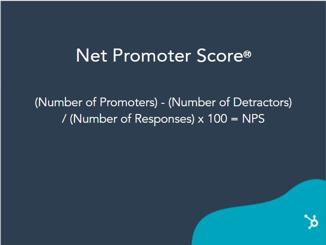 Formula for net promoter score